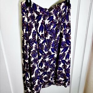 H&M Purple and Black Leaf Skirt